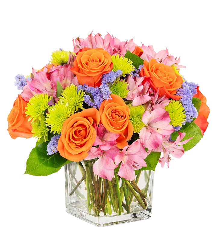 Handcrafted Floral Bouquet in Glass Vase | Florists.com