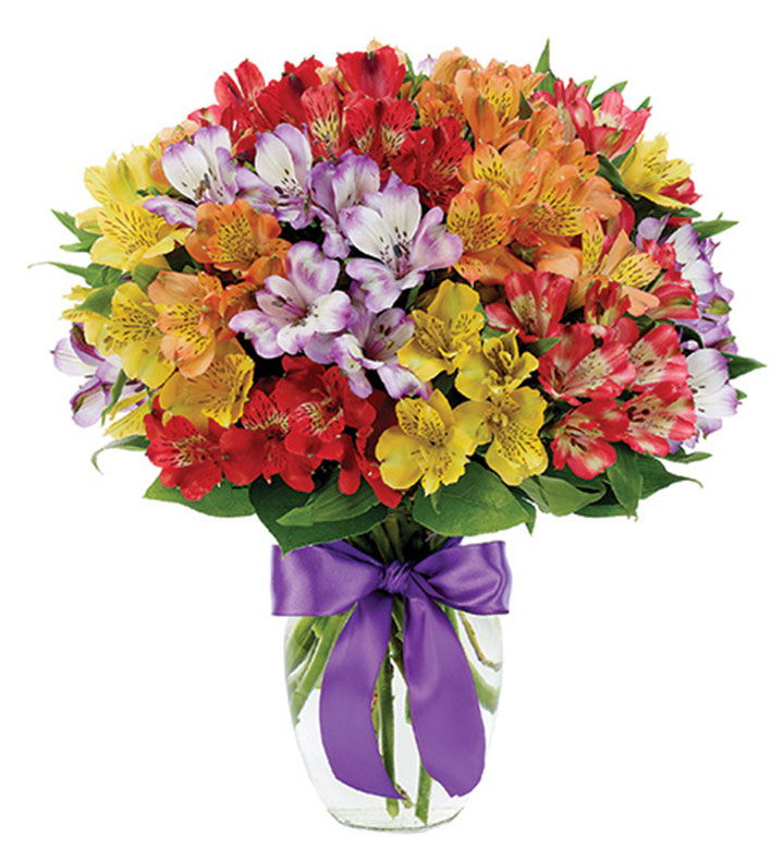 Peruvian Lily Rainbow Bouquet