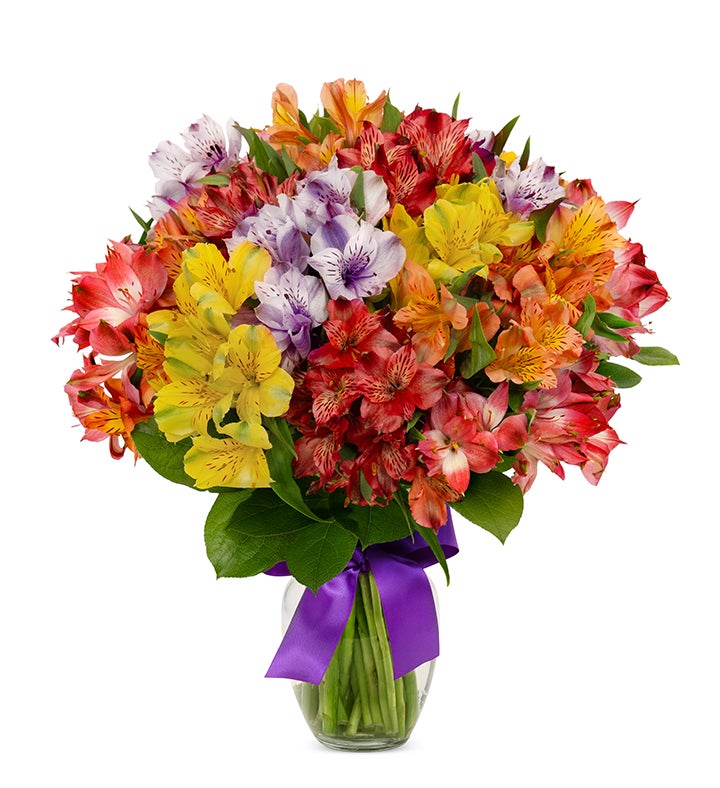 Peruvian Lily Rainbow Bouquet