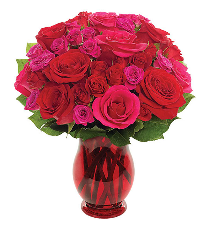 Radiant Red Romance Bouquet