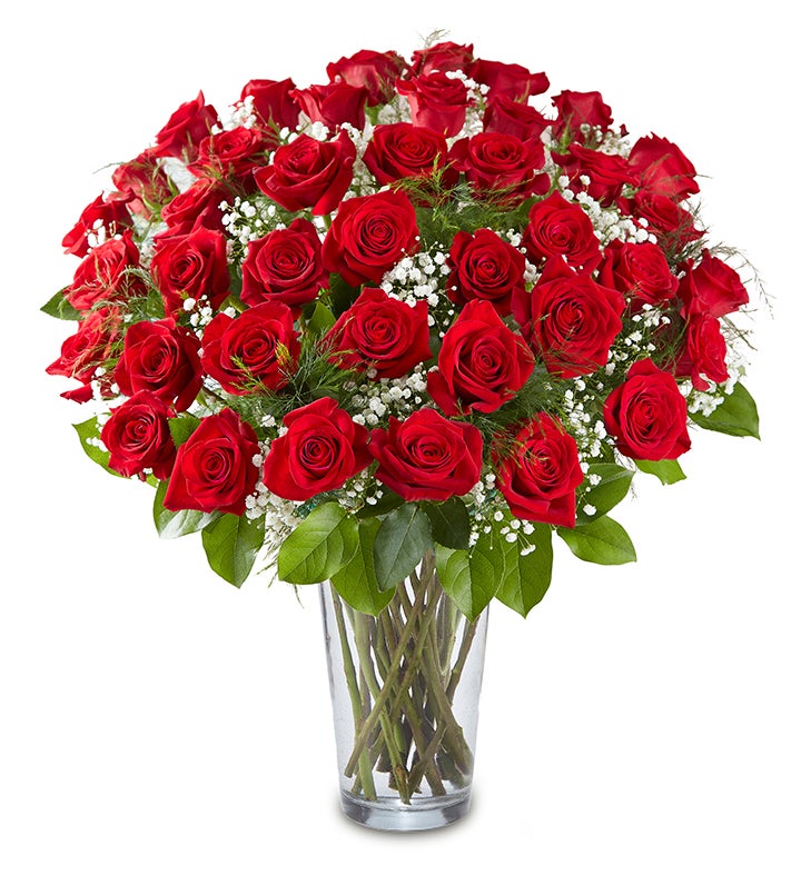 Red Rose Bouquet, 48-6 Stems